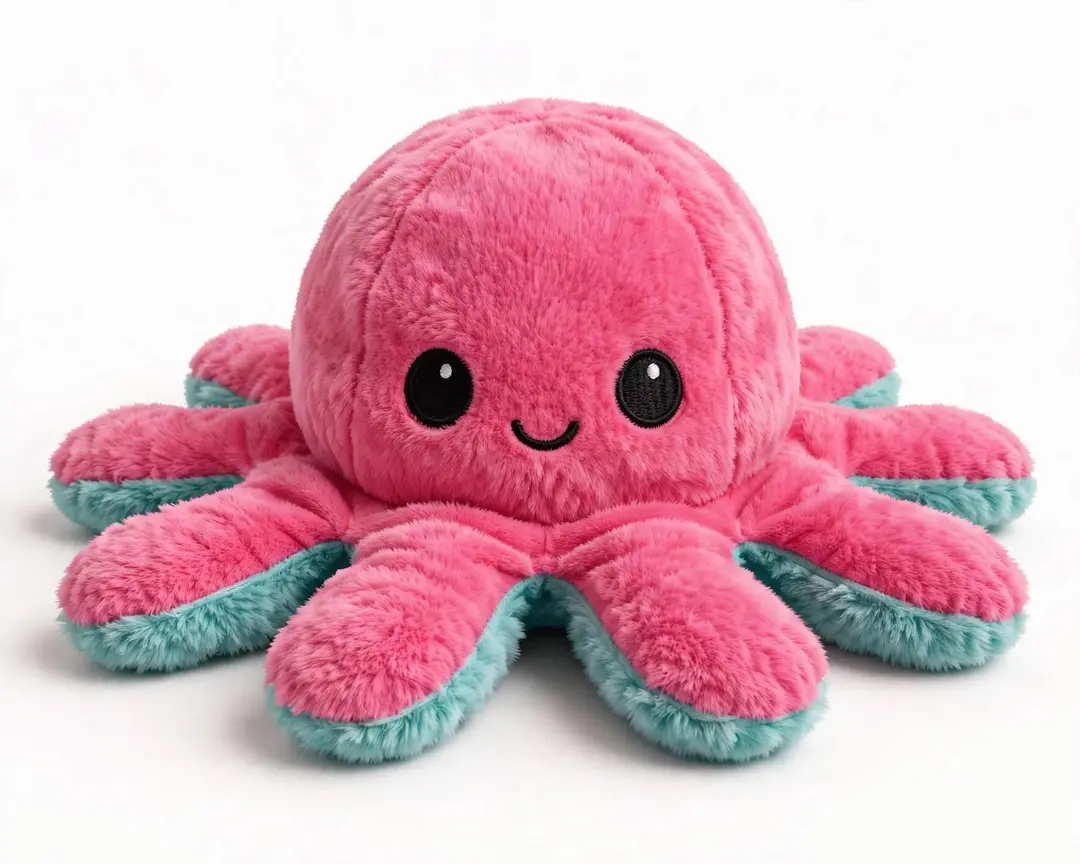 Reversible Octopus Mood Plush Toy