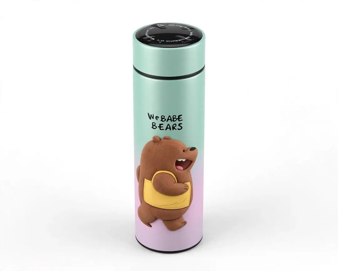Smart LED Temperature Display Thermos - We Bare Bears
